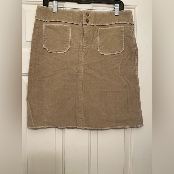 Lucy Love Lrg Vintage 2000s y2k thin corduroy stretch skirt surf patch pockets - Picture 2 of 9